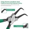 4Pcs Retaining Ring Removal Pliers  Internal and External Snap Ring Pliers For Removing Installing Puller Locking Rings Shafts