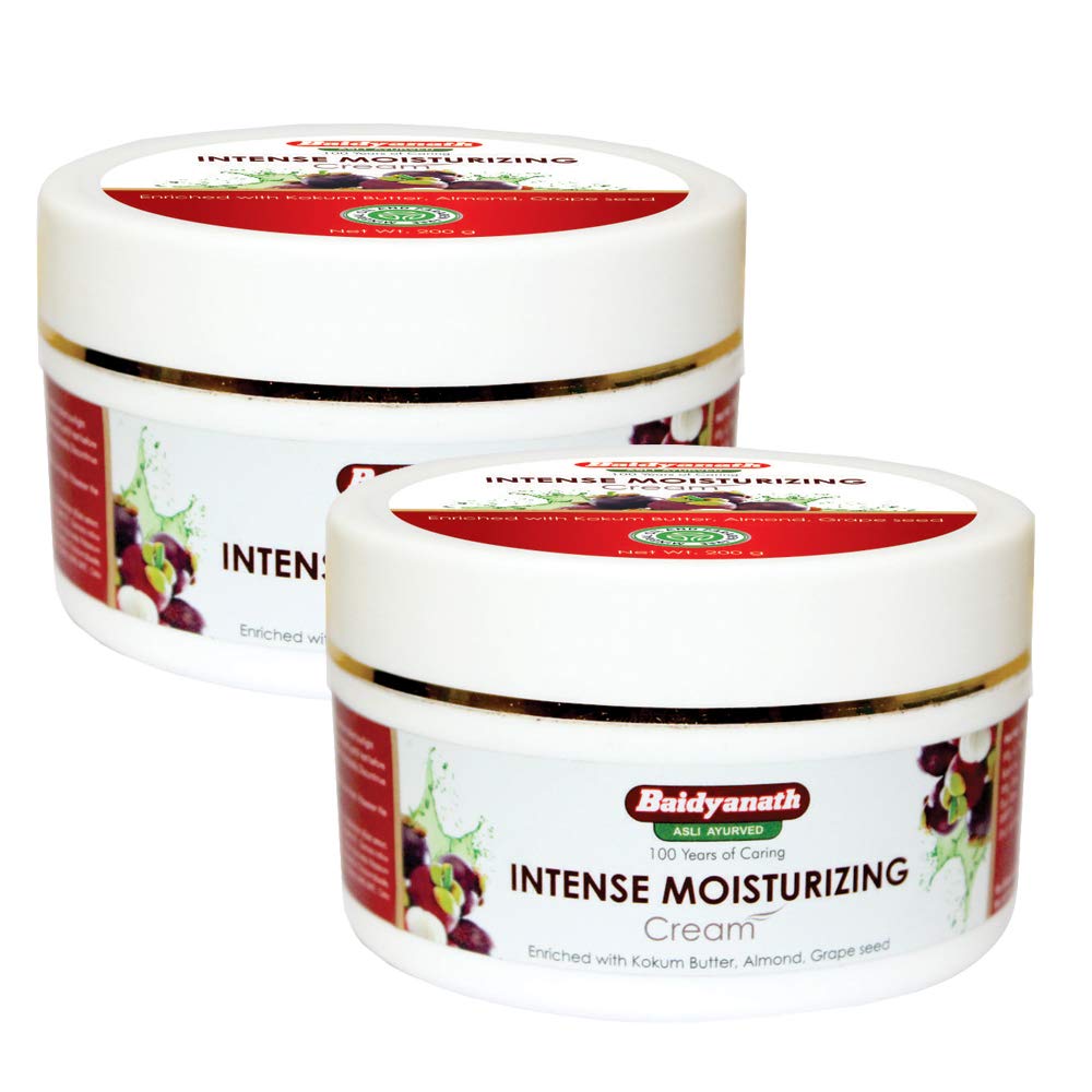 

Baidyanath Intense Moisturizing Cream With Kokum Butter And Almond Oil 200 Gms Pack Of 2