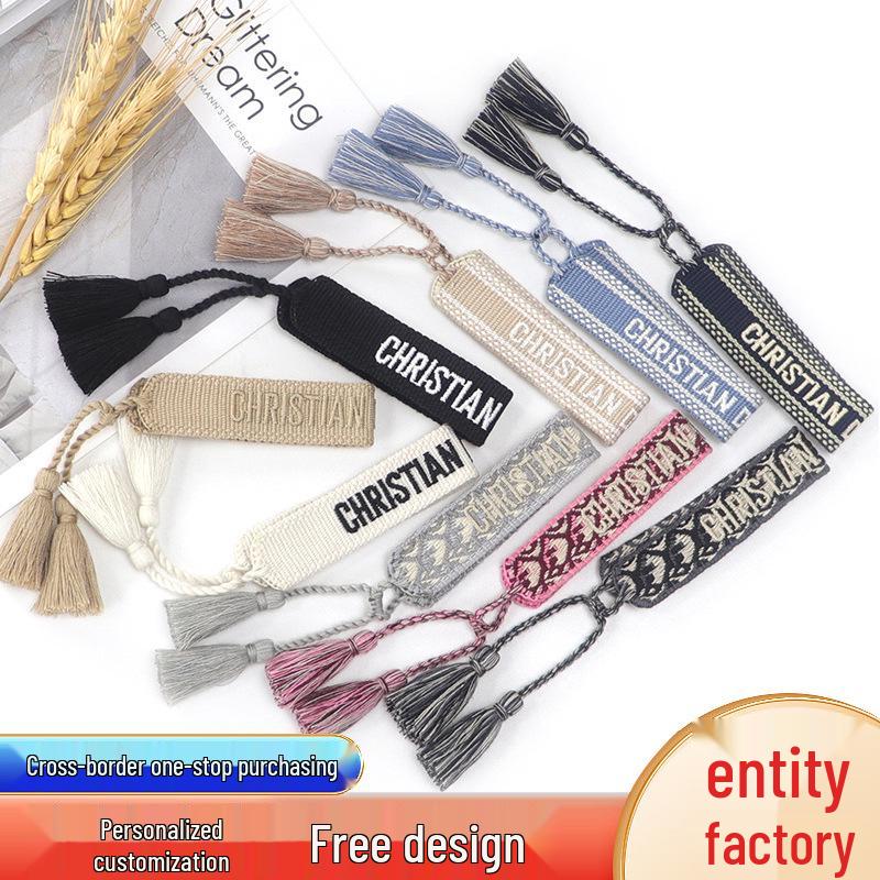 Handmade Embroidered Friendship Bracelet with Tassels for Women