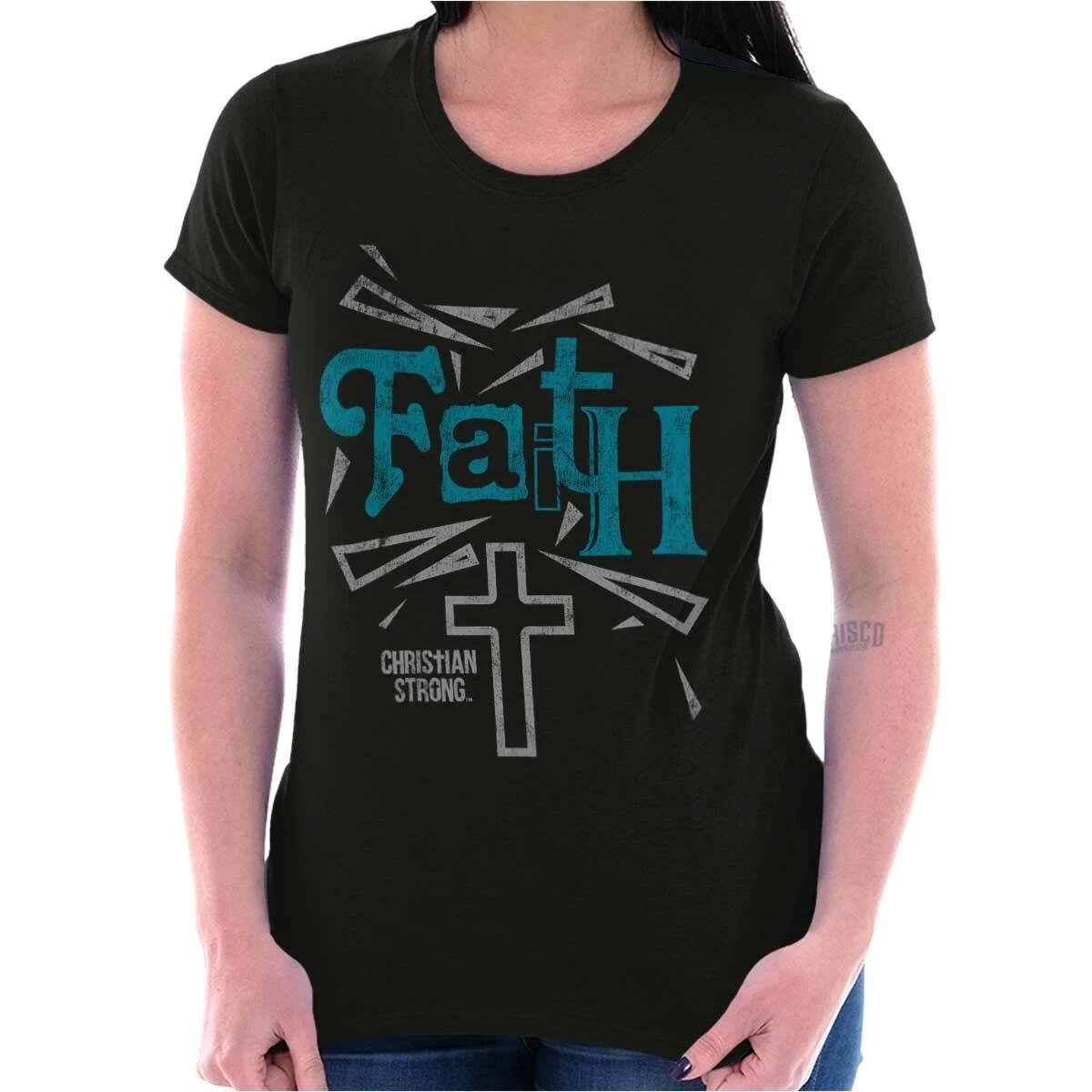 Jesus Faith Christian God Savior Hope Gift Womens Top Junior Graphic Tee XL
