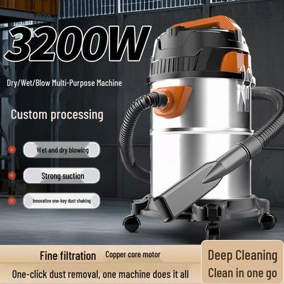 High-Power Wet & Dry Industrial Vacuum Cleaner for Grout Cleaning & Car Washing