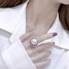 French Retro Pearl Inlaid Jewelry Set: Elegant Ring, Earrings & Necklace