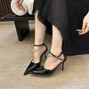 Fashion Fashion Elegant High Heels Crystal Pointed Toe Buckle Strap Women Shoes Sexy Thin High Heels Shoes Luxury Shoes Zapatos De Mujer