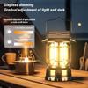 Solar Power Lantern Outdoor Waterproof Tent Light Rechargeable Portable Vintage Solar Powered Landscape Lamp for Courtyard