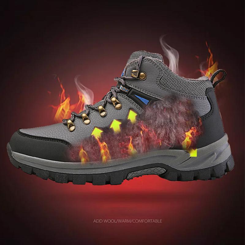 New Fashion Brand Warm Men's Snow Boots Outdoor Sneakers Plus Size Man Winter Plush Boot Waterproof Ankle Boots High Top Shoes