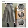The Real Shot of The New Literary and Artistic Women's Clothing Cotton and Linen  Pendulum High Waist and Thin A Word Medium and Long Skirt