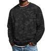 Men's Loose Fit Casual Collared Long Sleeve Shirt, Camouflage Print Outdoor Top