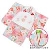 Kimono 3 Years Old Cloth Set Girls Kyoto Hanahime Mari 4 Light Blue Kimono White Cloth Coat Embroidered Sakura Mari Full Set Shichi-Go-San