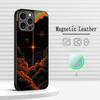 Солнце Винтажный арт модный дизайн Чехол для телефона Для iPhone 17 16 15 14 13 12 Plus Pro Max Высококлассный Люксовый Magsafe Овчина