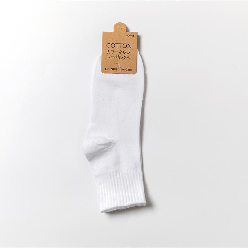 Men's Summer Breathable Mid-Calf Socks - Sweat-Absorbing, Thin, Solid Color for Casual and Business Wear