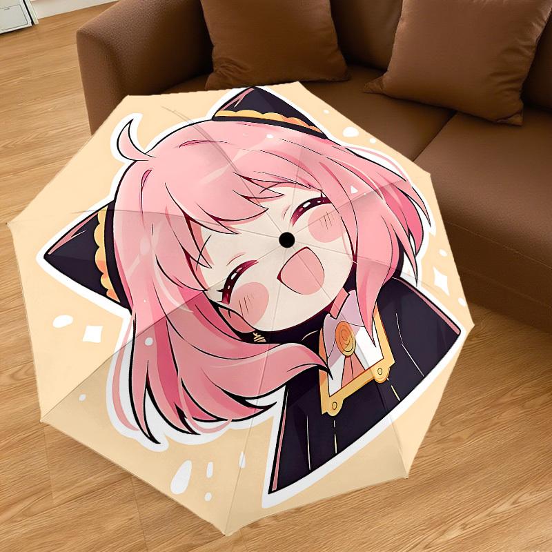 1PC cat girl Umbrella-8-Rib Reinforced, Automatic Open, Lightweight & Durable, Cute Fashion Accessory for Outdoor-P100