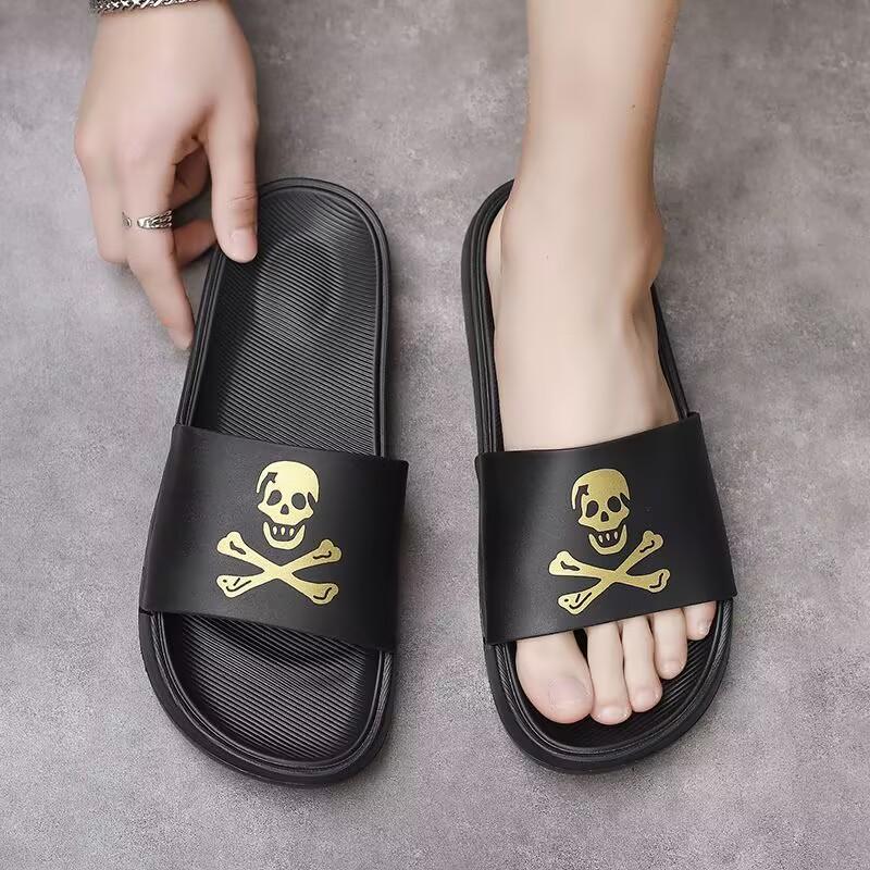 Fashion Slippers for Men Women 2026 Summer New Design Slides Luxury Leather Slipper Casual Beach Shoes with Air Cushion