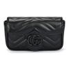Borsa a Spalla GG Marmont in Pelle, Borsa a Tracolla Extra Mini Donna Nera
