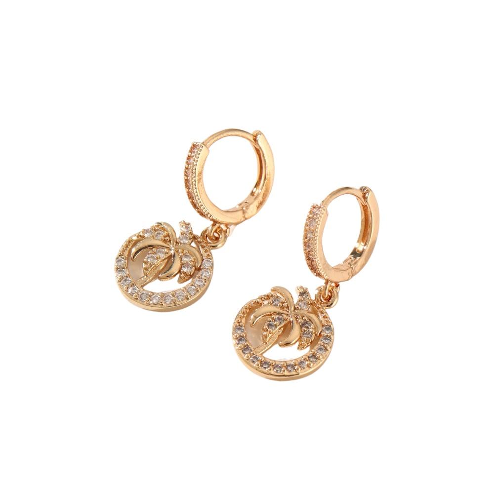 1 para modnych kolczyków wiszących z drzewem kokosowym dla kobiet, biżuteria z cyrkonią sześcienną, codzienne akcesoria na ślub i przyjęcie