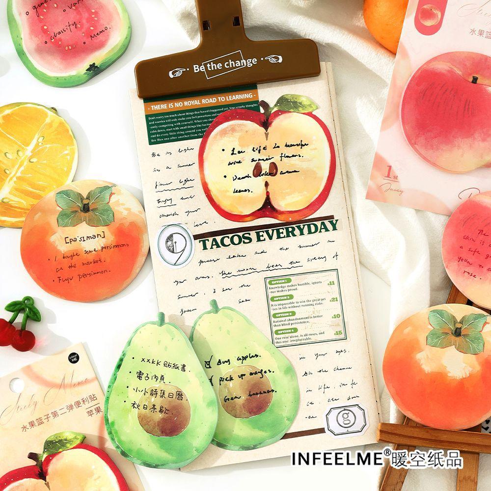 Fruit Basket Second Series Special Shaped Post Notes Cute Fruit Student Message N Times Memo Pad Writing Pads Sticky Note