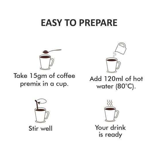 Octavius Instant Coffee Premix - 500 Gm Jar | 1 Min Hot & Cold Cappuccino | 3 In 1 Sachets | Readymade Mix Pouch