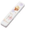 Skater Chopsticks and Spoon Combo Set, 18cm, Antibacterial, Bento Box, Adult Size, Silent Silicone Cushions, Made in Japan, Korilakkuma & Koguma CCS3S