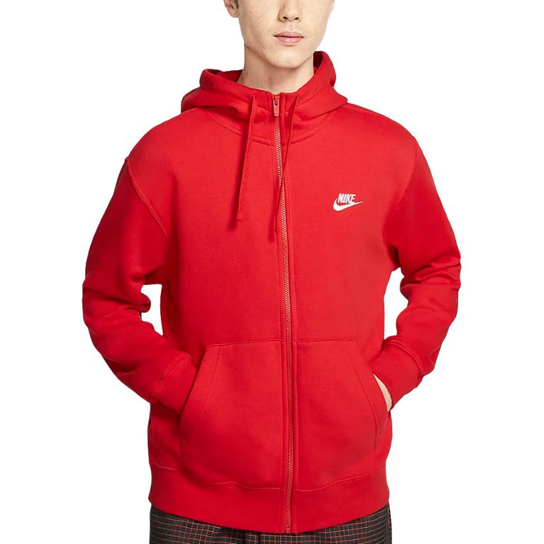 New Nike Sportswear Club Fleece Sweatshirt Men's University Red BV2646-657