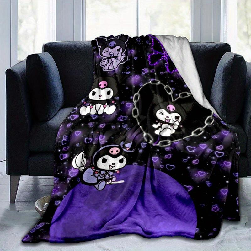 

1pc. Cute Halloween Theme Purple Heart Butterfly Moon Cat Plush Toy Blanket - Perfect for Home, Office, Outdoor Use, Gift Idea, Suitable for 100x150cm