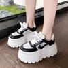 Fashion 8CM Spring Summer Thick Sole Casual Dad Shoes Breathable Mesh Chunky Sneakers Lace-up High Platform Sports Shoes Zapatos Mujer