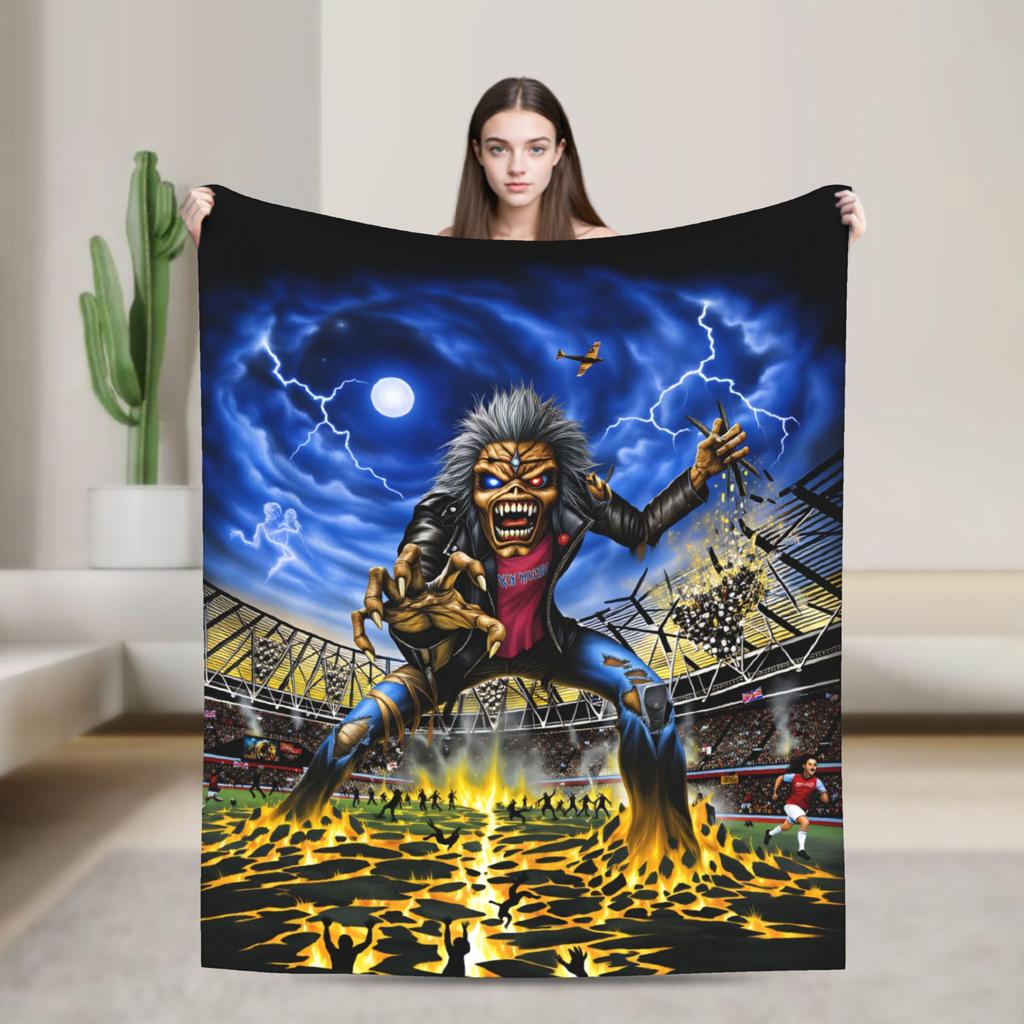 Band I-Iron M-Maidens Tour 2025  Blanket  Travel Flannel Throw Blanket For Living Room Warm Soft Quality Bedspread Gift Idea