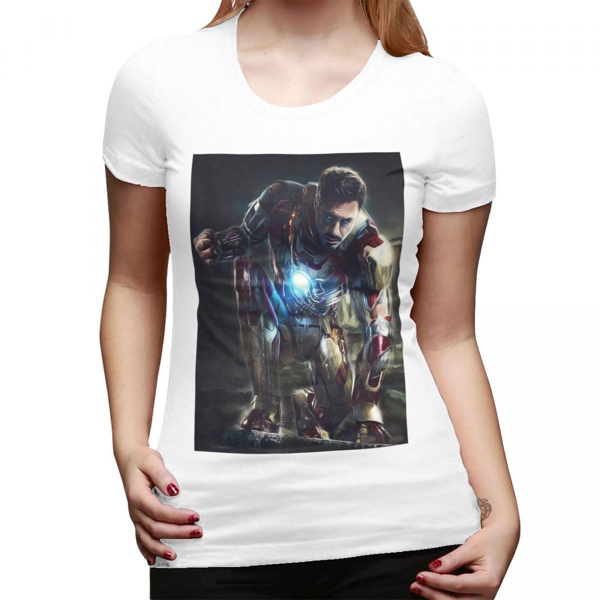 Robert Downey Jr 2 TShirt for Women Round Neck Streetwear T Shirts Womens Tees Short Summer Clothes Tops S