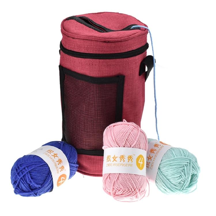 Knitting Organizers Travel Crochet Bag Yarn Bag with Portable Handle for Knitting Accessories Crochet Yarn Hook
