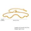 18K Gold Hualanxin Wave Necklace & Fashionable Earrings Set