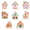 8/16Pcs Candy Color Cottage Hanging Ornaments Mixed Pattern Cabin Hanging Decoration  New Year
