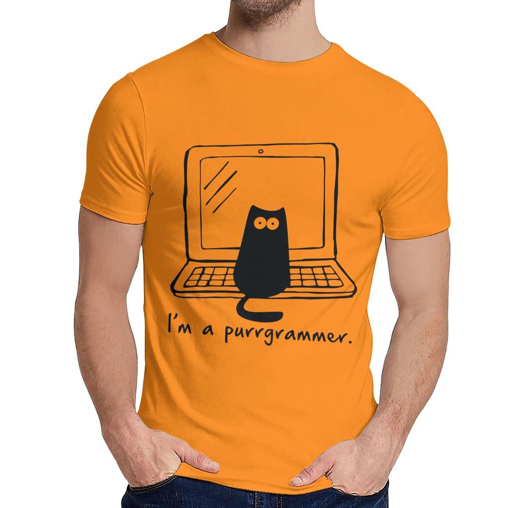 I Am A Purrgrammer Purrgrammer Car T Shirt Fashion Crewneck For Men Free Shipping