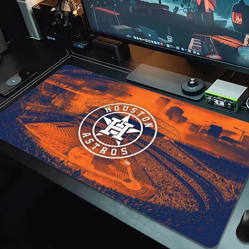 Houston Astros Color Mouse Pad Large Gaming Table Cushion Non-slip Laptop Tablet Big Mousepad XXL Mat Mini PC Playmat With Lock edge