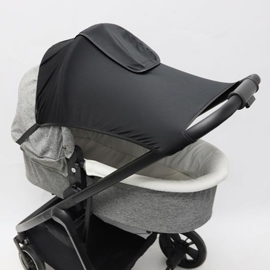 Stroller Sun Shade UV Protection Foldable Wind Dust Cover for Baby Strollers Adjustable Rain Cover for Car Seats Prams