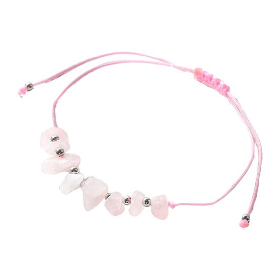 Women Bracelet Woven Decorative Irregular Ladies Faux Crystal Stone Hand Chain Bracelet Jewelry for
