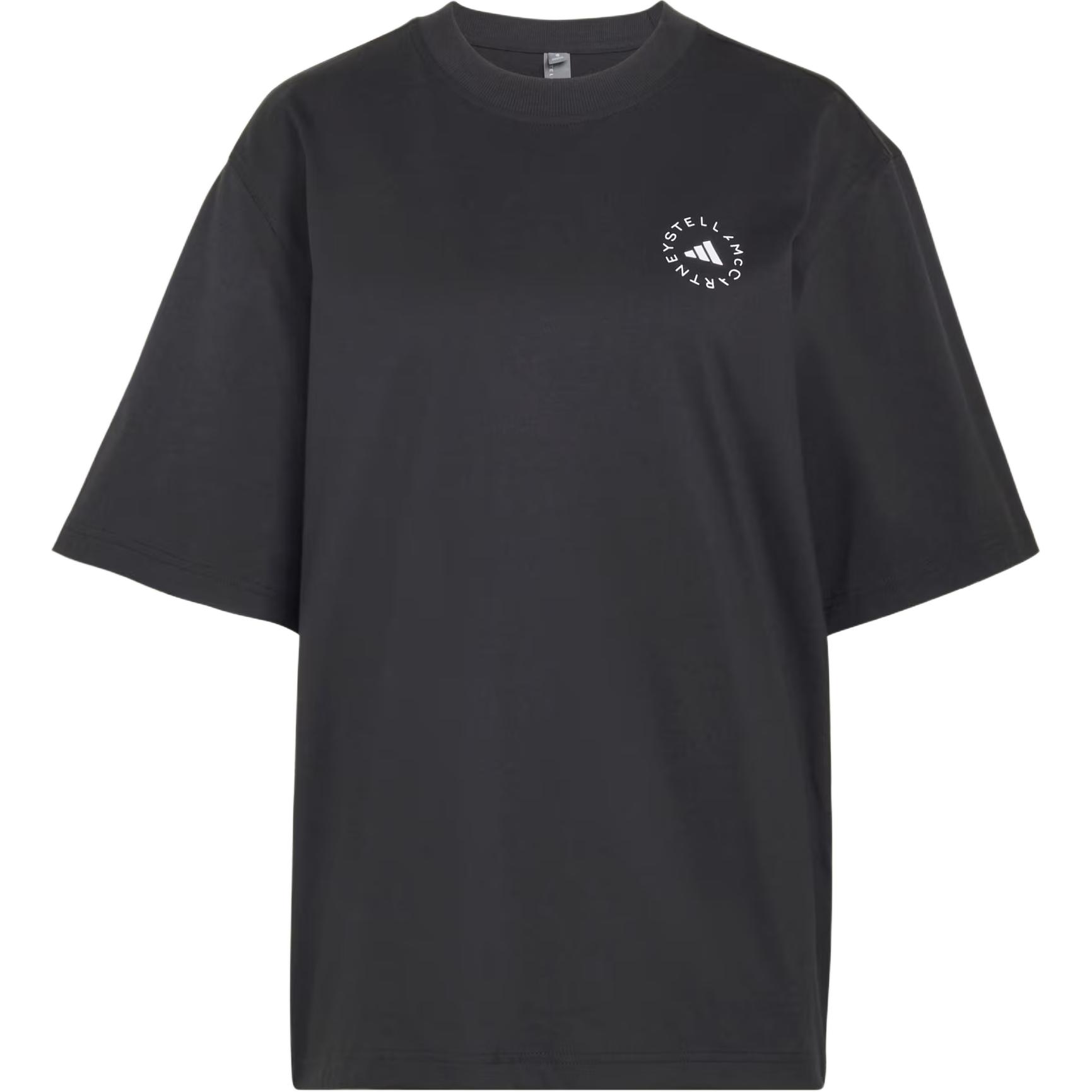 Adidas Stella McCartney Logo Print Loose Fit Round Neck Short Sleeve T-Shirt Women tops KA9549 S