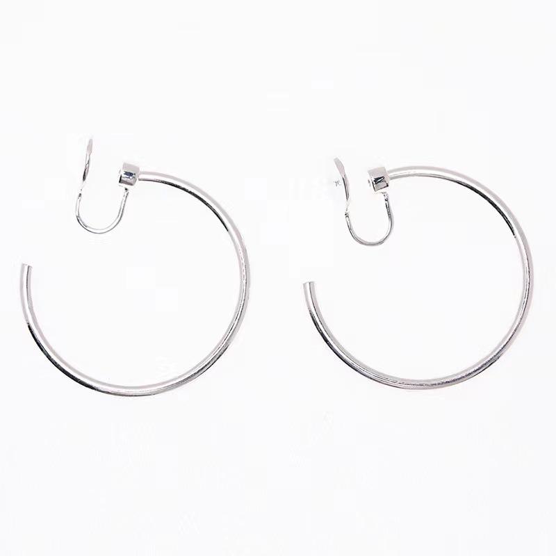 Zhao Lusi Style Simple Mosquito Coil Earrings - Versatile Winter Ear Clips In Round and Square Designs