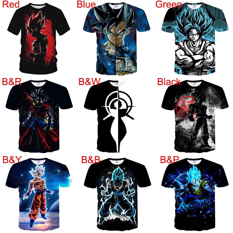 Stylish Men 3d T-shirts With Dragon Ball Z Fighting Super Saiyan Vegeta Print