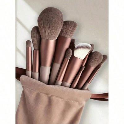 13-Piece Professional Makeup Brush Set, Ladies' Makeup Brush Set With Storage Bag, Fashionable Girls' Project