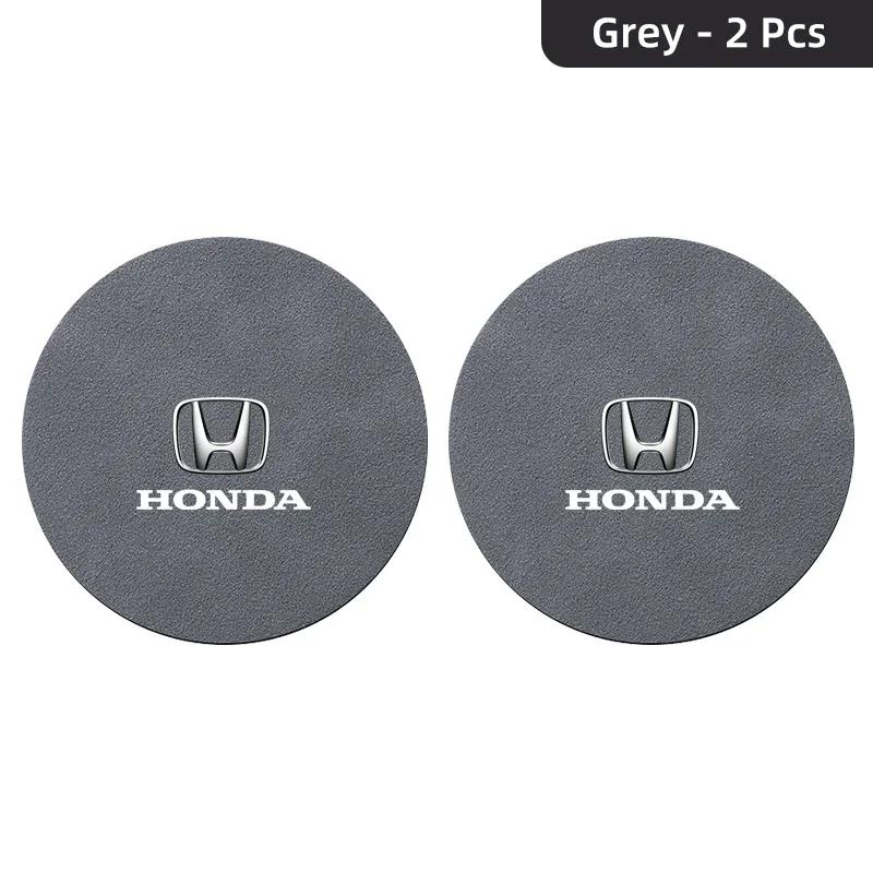 

2pcs Car Coaster Water Cup Holder Anti-Slip Pad Suede Accessories for Honda Civic 10th 11th Gen Hrv Jazz City Fit Accord Crv