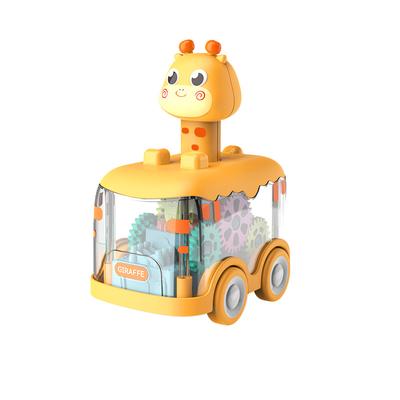 Baby Toy Press and Go Gear Car Toy for Toddlers 1 2 3 Years Old Light Up Toy Inertial Car Birthday Gifts for Kids Boys and Girls