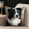 1 Stück Border Collie Kissenbezüge Schlafzimmer Sofa Quadratischer Kissenbezug Wohnzimmer Stuhl Kissenbezüge Innen Hausdekoration Geschenk