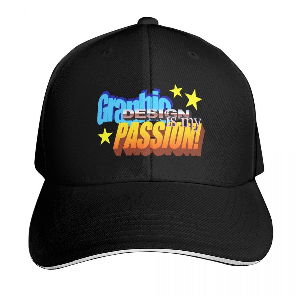 Graphic Design Is My Passion WordArt Baseball Cap Thermal Visor hats for Unisex Uv Protection Solar Hat Fishing cap Boy Womens