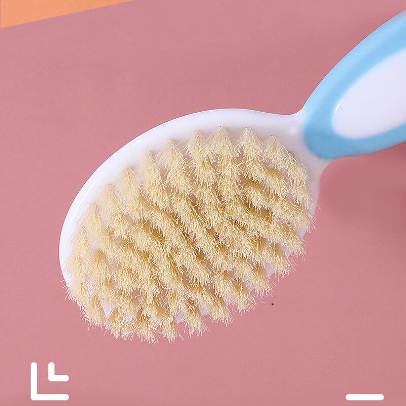 2 Teile/satz Baby Haarbürste Kamm Tragbare Neugeborenen Kleinkinder Weiches Haar Pinsel Kopf Massage Set Baby Kinder Haar Pflege Liefert