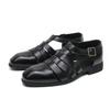 Large Size Summer New Sandals Fashion Men's Casual Shoes Trend Breathable Hollow Leather Sandals