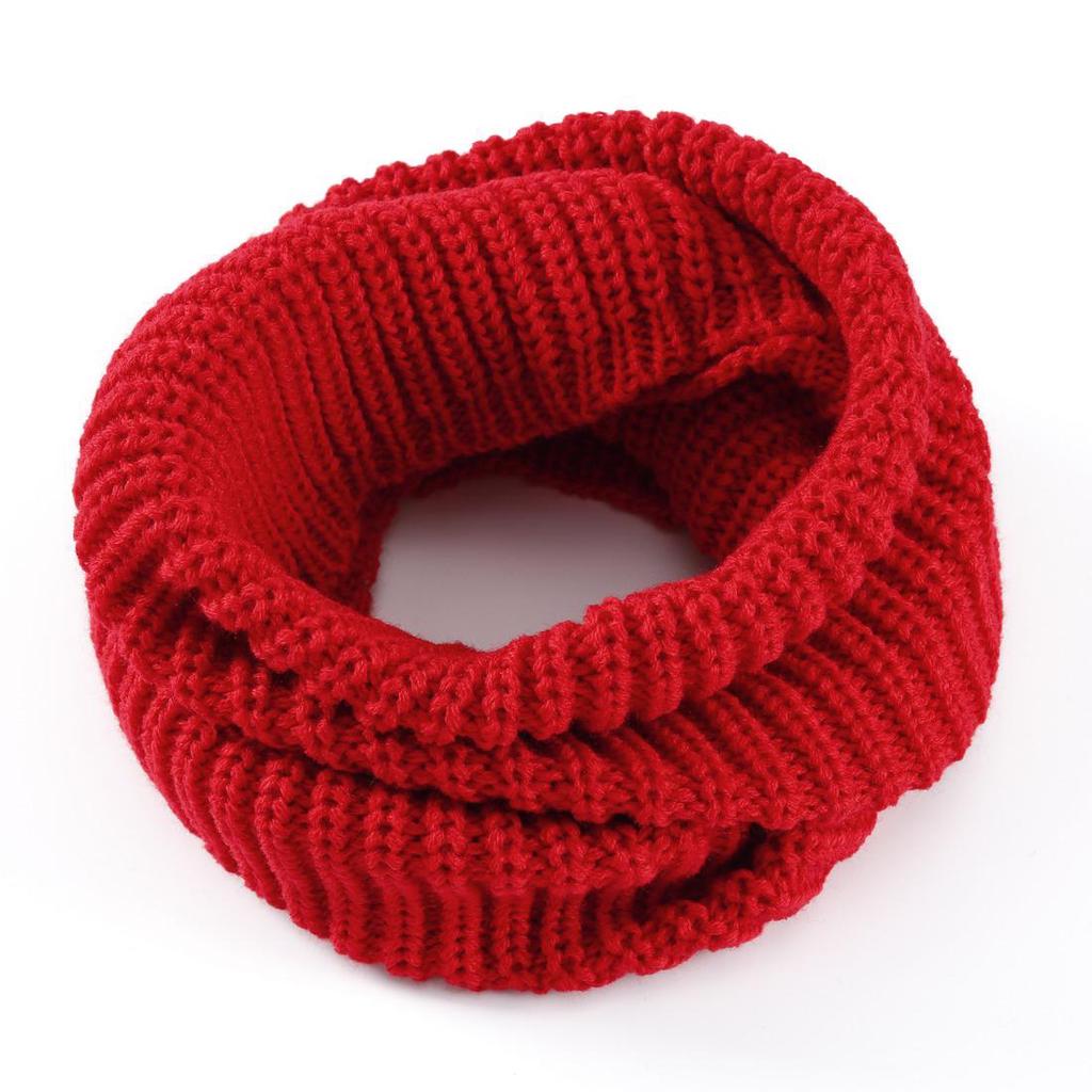 Unisex Women Winter Warm Infinity 2 Circle Cable Knit Cowl Neck Scarf Shawl