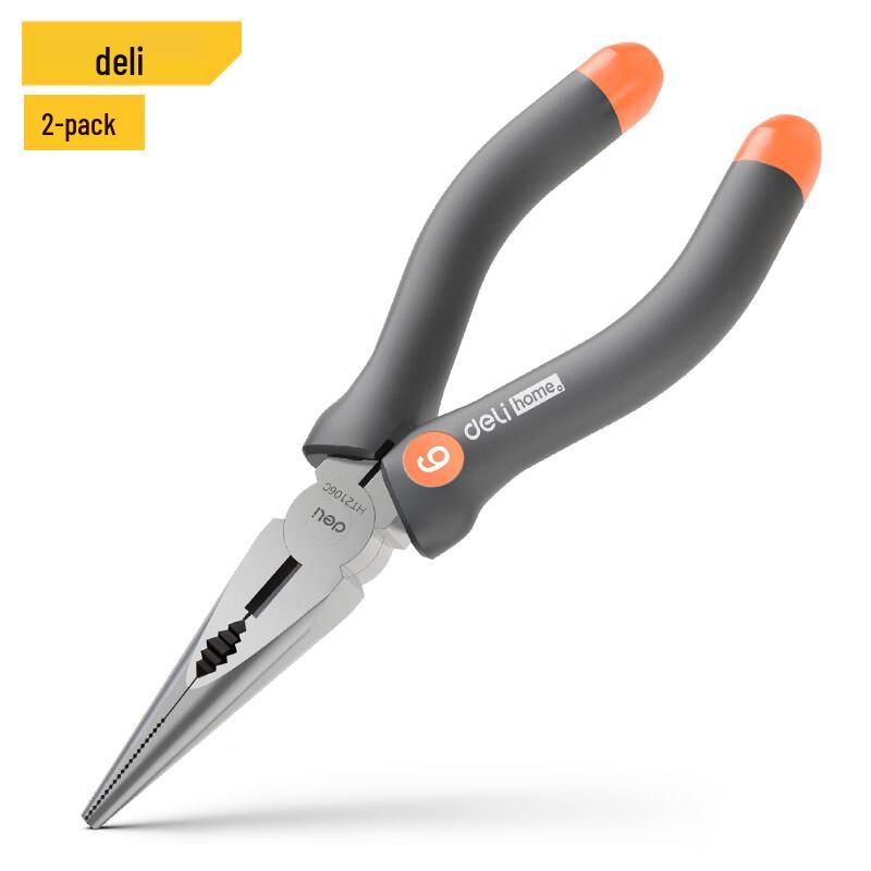 Deli 6-inch Needle-Nose Pliers (2-Pack) 6-inch