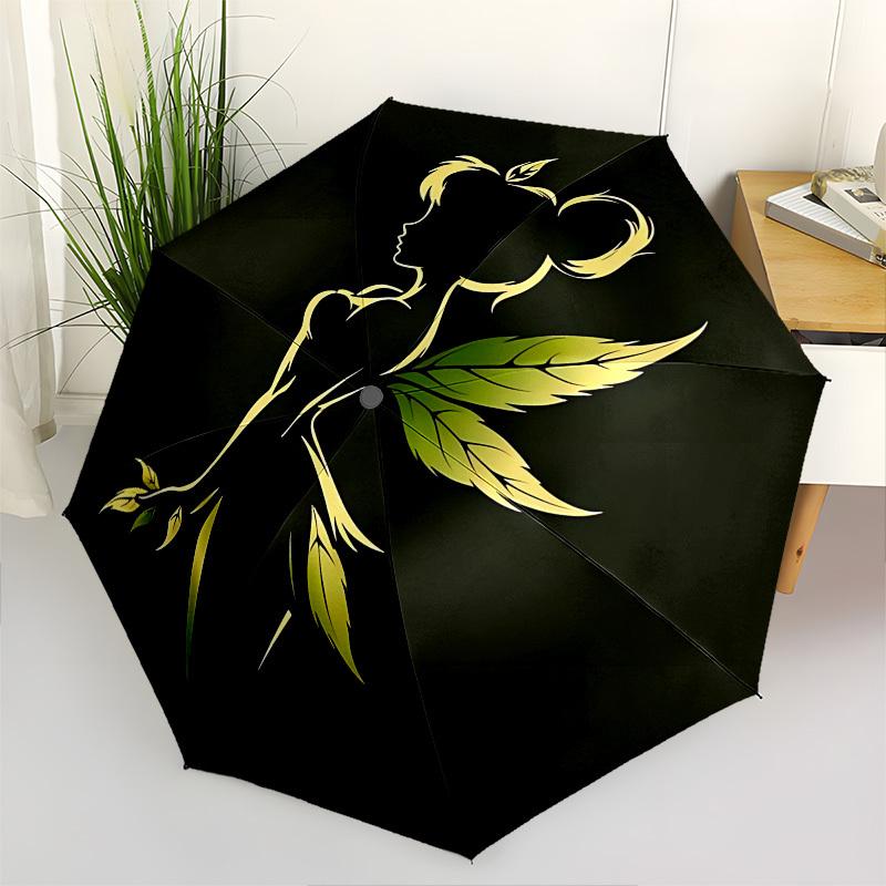 

Tinker Bell Themed Automatic Opening and Closing Umbrella, Brightly Colored 8-rib Portable Umbrella, Suitable for Men and Women, A Perfect Gift for Ch