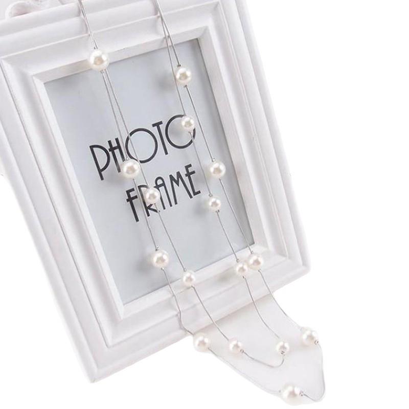 Korean Style Double Layer Pearl Sweater Chain Necklace 