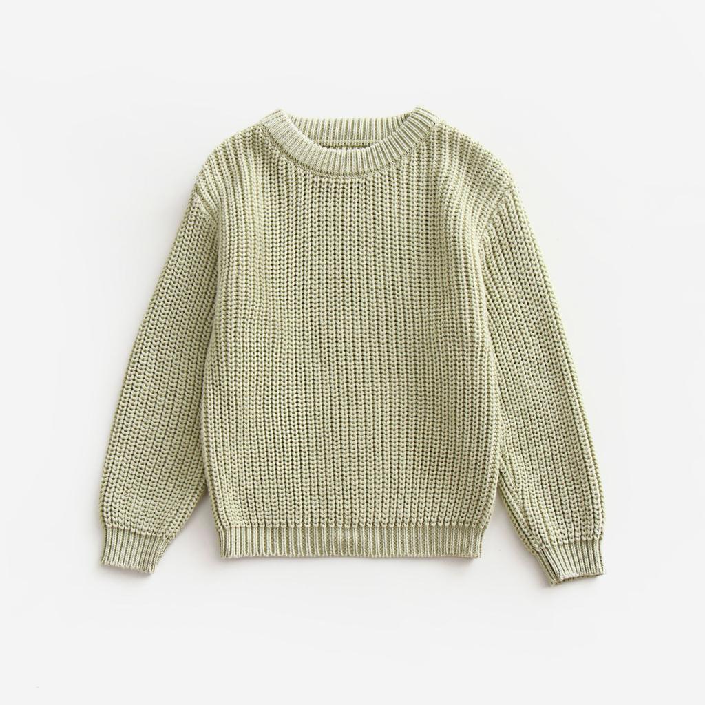 Loose Sweater Autumn and Winter Girls Baby Cute Round Neck Thick Needle Linen Pullover Knitted Bottoming Shirt