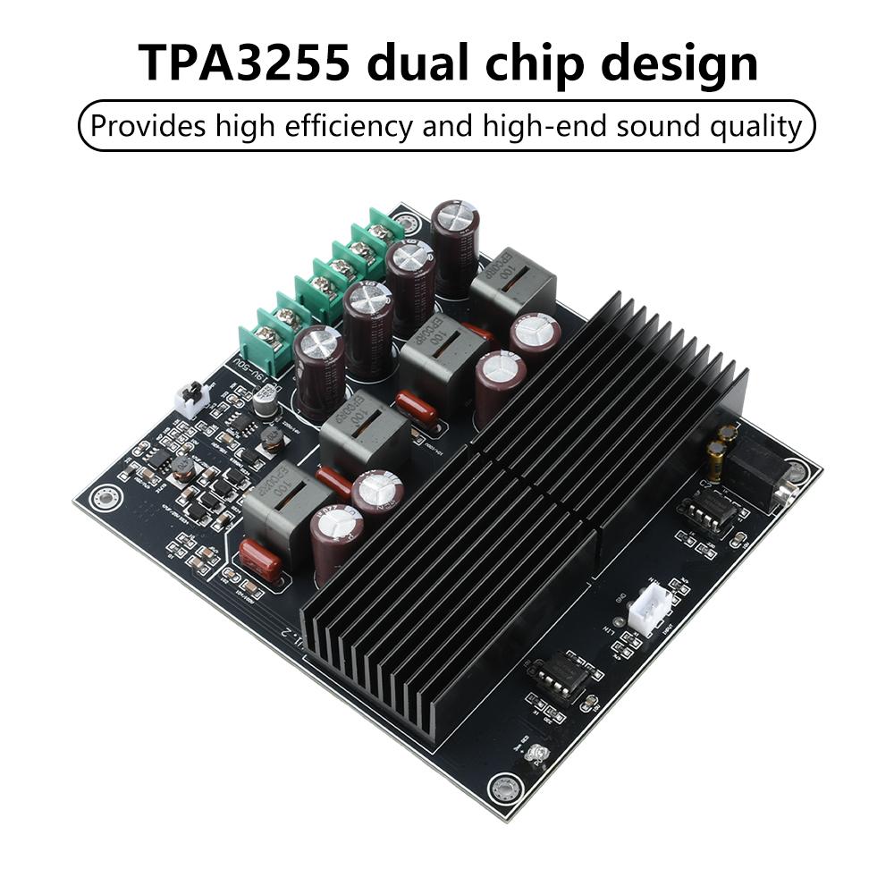 TPA3255 Hifi Dual Core Amplifier Module 600W+600W DC 19-50V Stereo Dual Channel Amplifier Board Digital Audio Amplifier Boards