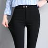 High Waist Slimming Elastic Pencil Pants - Tapered, Casual Style